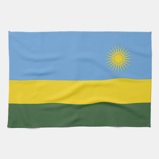 Linge De Cuisine Drapeau du Rwanda (Horizontal)