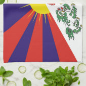 Linge De Cuisine Drapeau du Tibet - Drapeau du lion des neiges (Plié)