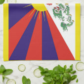 Linge De Cuisine Drapeau du Tibet libre (Plié)