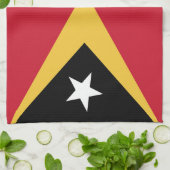 Linge De Cuisine Drapeau du Timor oriental (Plié)