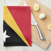 Linge De Cuisine Drapeau du Timor oriental (Quart Plié)