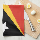 Linge De Cuisine Drapeau du Timor oriental (Quart Plié)