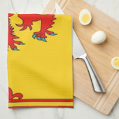 Linge De Cuisine Drapeau effréné de lion rouge de l'Ecosse (Quart Plié)