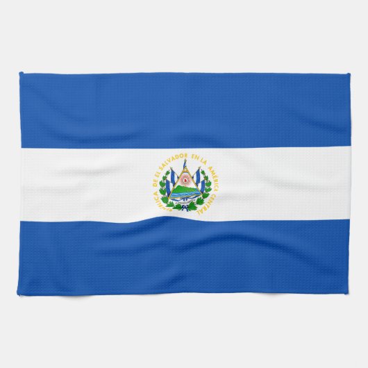Linge De Cuisine Drapeau El Salvador (Horizontal)