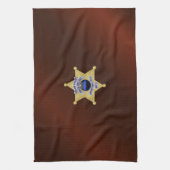 Linge De Cuisine Drapeau et insigne de la Ligne Bleue Mince (Vertical)