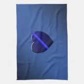 Linge De Cuisine Drapeau et insigne de la Ligne Bleue Mince (Vertical)