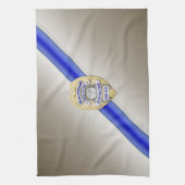 Linge De Cuisine Drapeau et insigne de la Ligne Bleue Mince (Vertical)