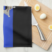 Linge De Cuisine Drapeau et insigne de la Ligne Bleue Mince (Quart Plié)