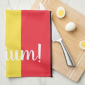 Linge De Cuisine Drapeau et texte de Belgique (Quart Plié)