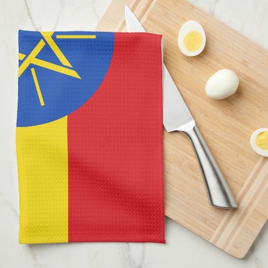 Linge De Cuisine Drapeau Éthiopie (Quart Plié)