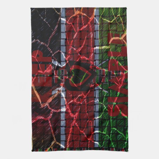 Linge De Cuisine Drapeau fissuré : Faites simple - Résilience kenya (Vertical)