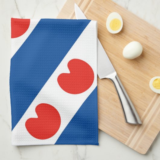 Linge De Cuisine Drapeau frison Pays-Bas (Quart Plié)