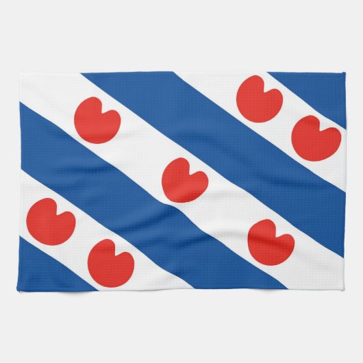 Linge De Cuisine Drapeau frison Pays-Bas (Horizontal)