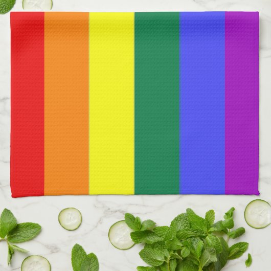 Linge De Cuisine Drapeau Gay Rainbow Pride (Plié)