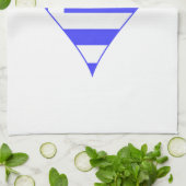 Linge De Cuisine Drapeau grec à coeur funky (Plié)