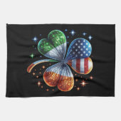 Linge De Cuisine Drapeau irlando-américain FÊTE DE LA SAINT-PATRICK (Horizontal)