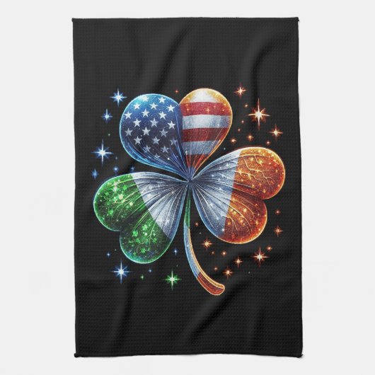 Linge De Cuisine Drapeau irlando-américain FÊTE DE LA SAINT-PATRICK (Vertical)
