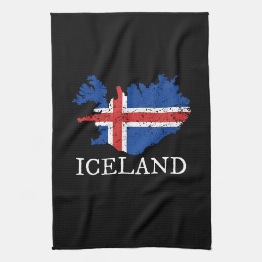 Linge De Cuisine Drapeau Islande (Vertical)