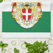 Linge De Cuisine Drapeau italien avec insigne du Royaume d'Italie (Plié)