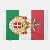 Linge De Cuisine Drapeau italien avec insigne du Royaume d'Italie (Horizontal)