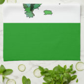 Linge De Cuisine Drapeau italien avec la carte de l'Italie (Plié)