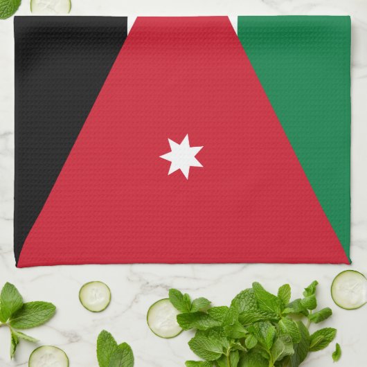 Linge De Cuisine Drapeau Jordanie (Plié)