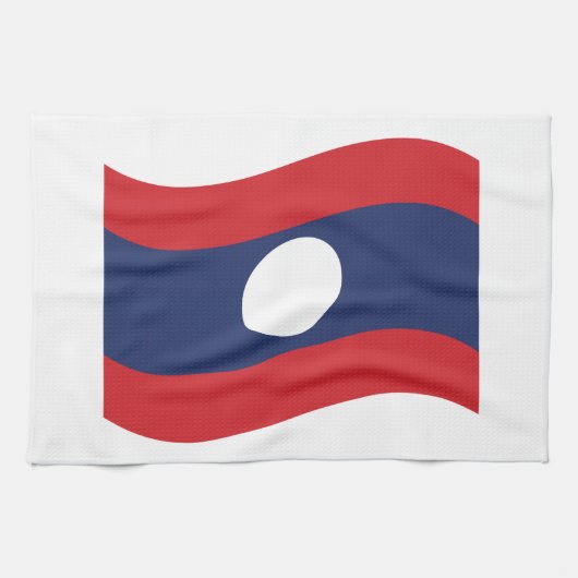 Linge De Cuisine Drapeau Laos (Horizontal)