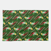 Linge De Cuisine Drapeau lithuanien de silhouette de fille (Horizontal)