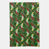 Linge De Cuisine Drapeau lithuanien de silhouette de fille (Vertical)