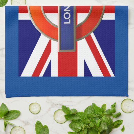 Linge De Cuisine Drapeau Londres/Métro (Plié)