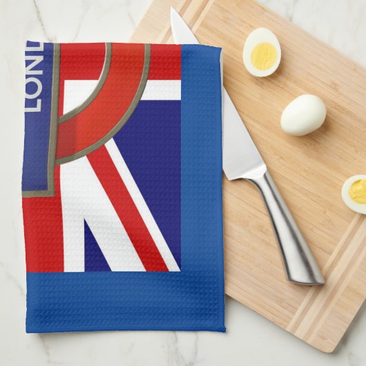 Linge De Cuisine Drapeau Londres/Métro (Quart Plié)