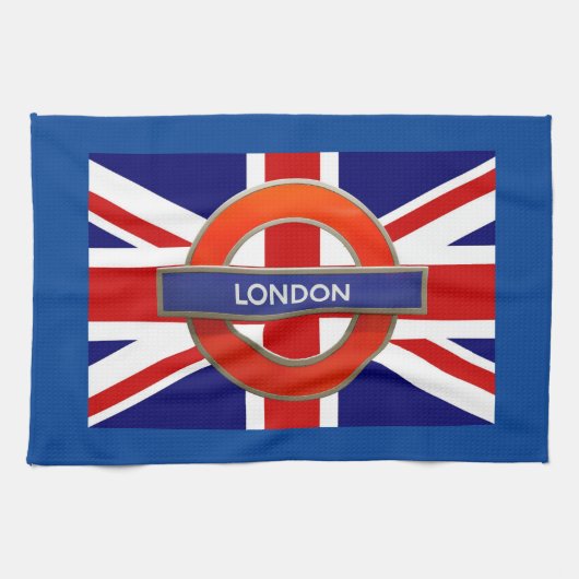 Linge De Cuisine Drapeau Londres/Métro (Horizontal)