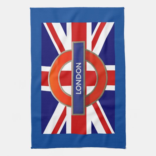 Linge De Cuisine Drapeau Londres/Métro (Vertical)