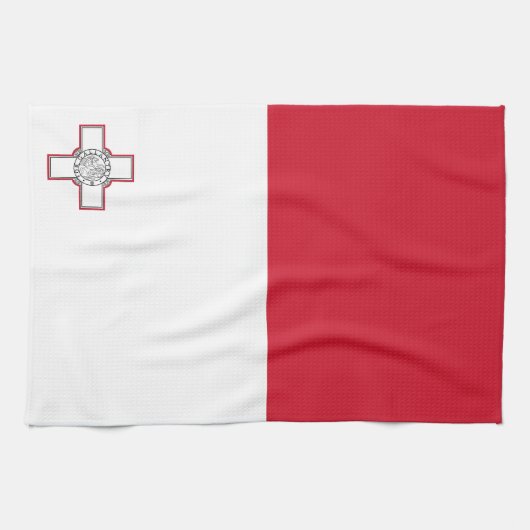 Linge De Cuisine Drapeau Malte (Horizontal)