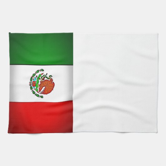 Linge De Cuisine Drapeau mexicain stylisé (Horizontal)