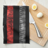 Linge De Cuisine Drapeau minuscule de pompier Red Line (Quart Plié)