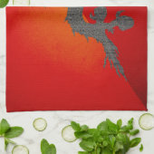 Linge De Cuisine Drapeau monochrome du Bhutan (Plié)