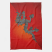 Linge De Cuisine Drapeau monochrome du Bhutan (Vertical)
