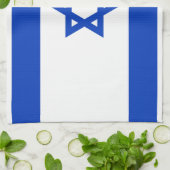 Linge De Cuisine Drapeau national d'Israël - Version authentique (Plié)