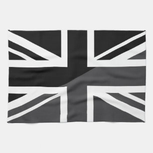 Linge De Cuisine Drapeau noir et gris d'Union Jack les Anglais