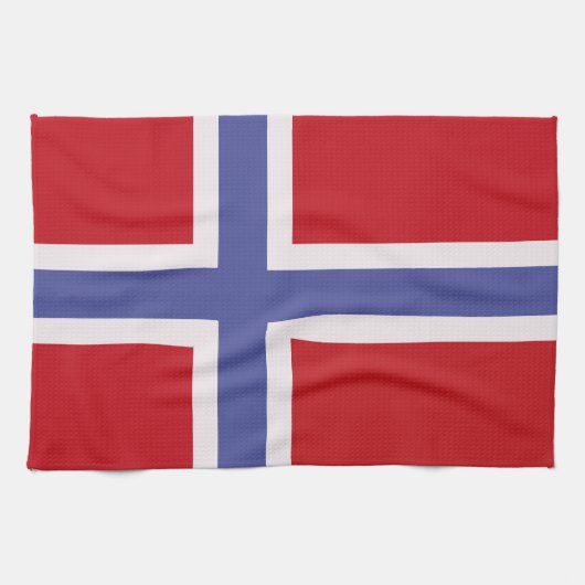 Linge De Cuisine Drapeau norvégien (Horizontal)