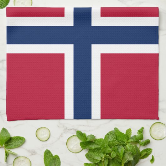Linge De Cuisine Drapeau norvégien (Plié)