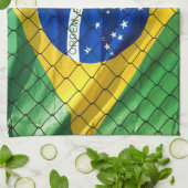 Linge De Cuisine Drapeau Ordem e Progresso du Brésil (Plié)