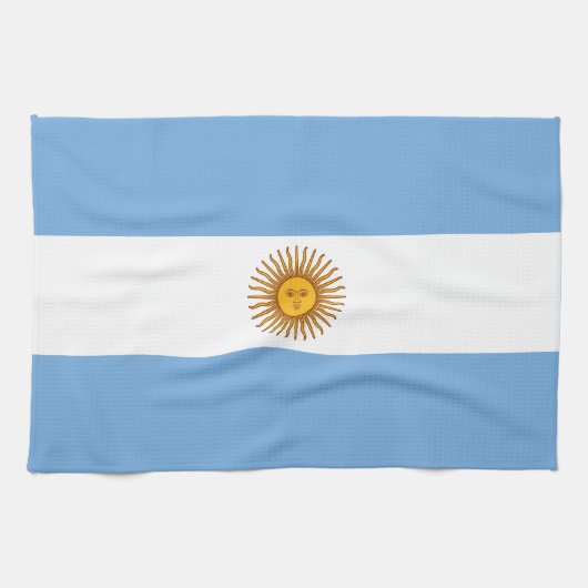 Linge De Cuisine Drapeau patriotique argentin (Horizontal)