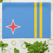 Linge De Cuisine Drapeau Patriotique Aruba (Plié)