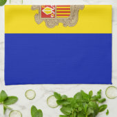 Linge De Cuisine Drapeau patriotique d'Andorre (Plié)