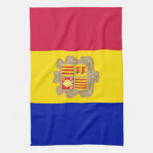 Linge De Cuisine Drapeau patriotique d'Andorre (Vertical)