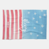 Linge De Cuisine Drapeau Patriotique Moderne (Horizontal)