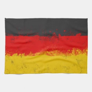 Linge De Cuisine Drapeau peint Grunge de l'Allemagne