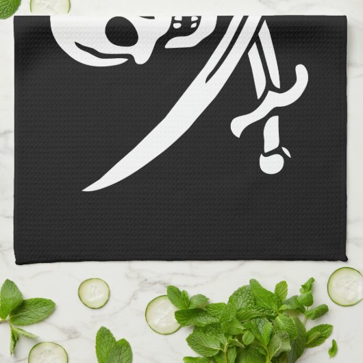 Linge De Cuisine Drapeau pirate (Plié)